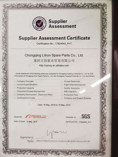 중국 Chongqing Litron Spare Parts Co., Ltd. 인증